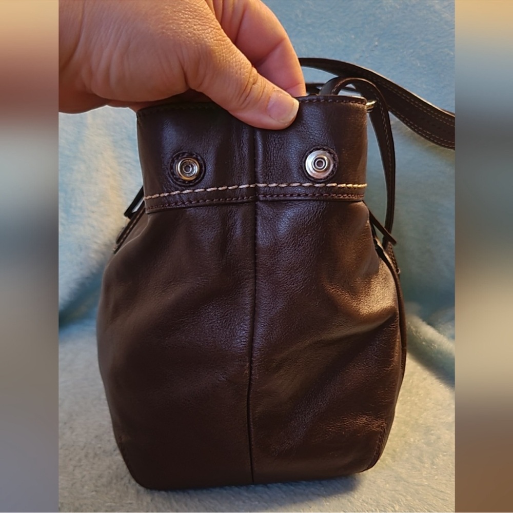 Coach SoHo Pleated Vintage Brown Leather Shoulder Bag - Picture 6 of 14
